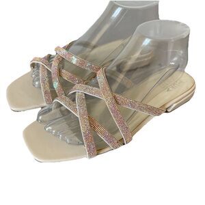 Naturalizer Rhynestones Strappy Sandal 8 M Sparkle‎ Party Cocktail Prom Shoes